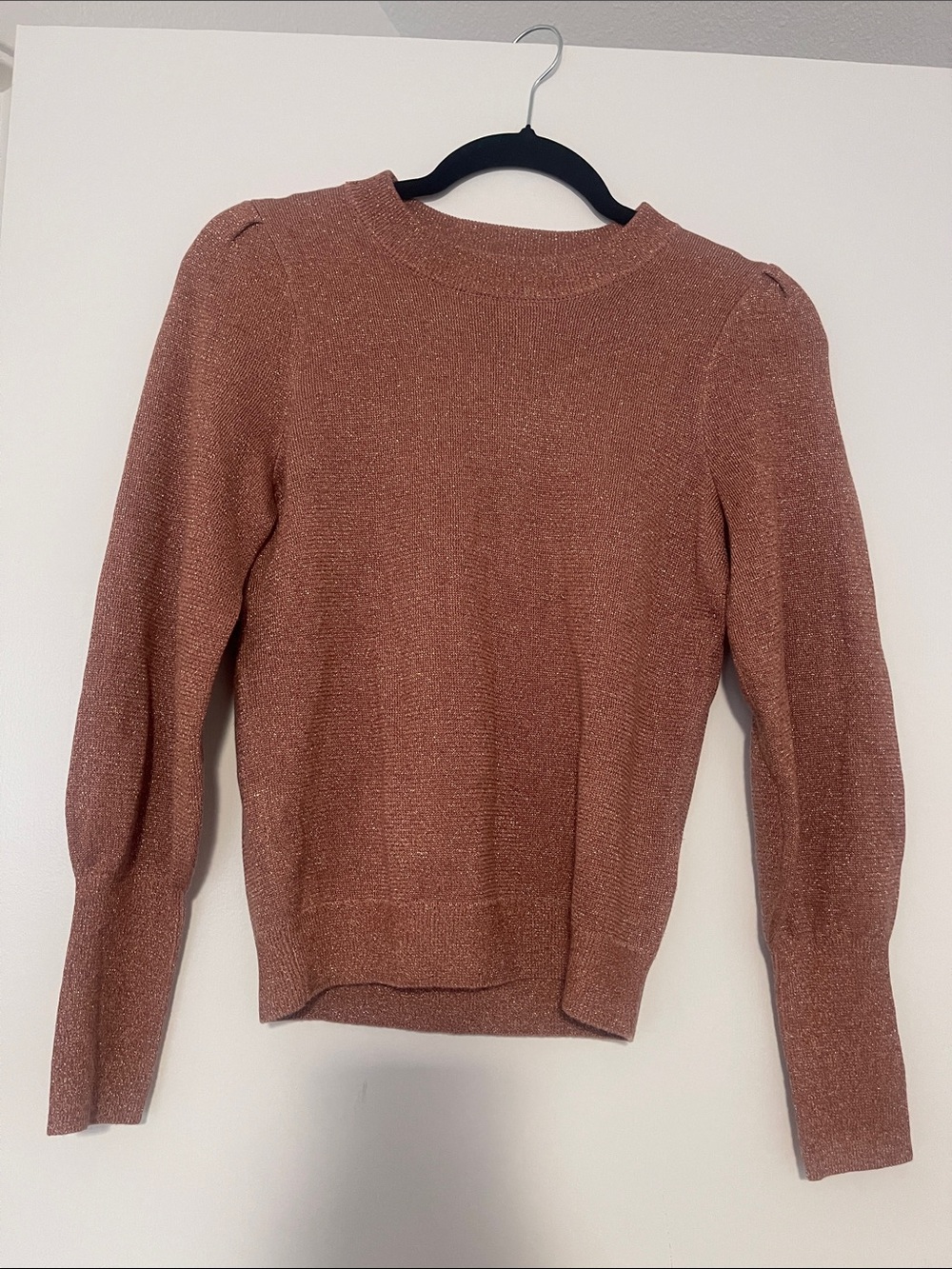 H&M Shimmer Crewneck Sweater - Rust Pink